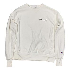 Champion Reverse Weave Sweatshirt Crewneck White "Breathe" Cotton Mens Size M